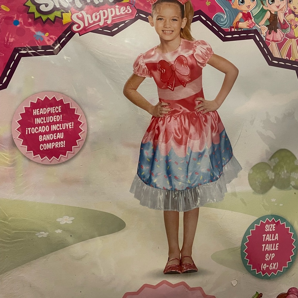 Brand New Shopkins Jessicake Child Costume Size Child 4-6x
